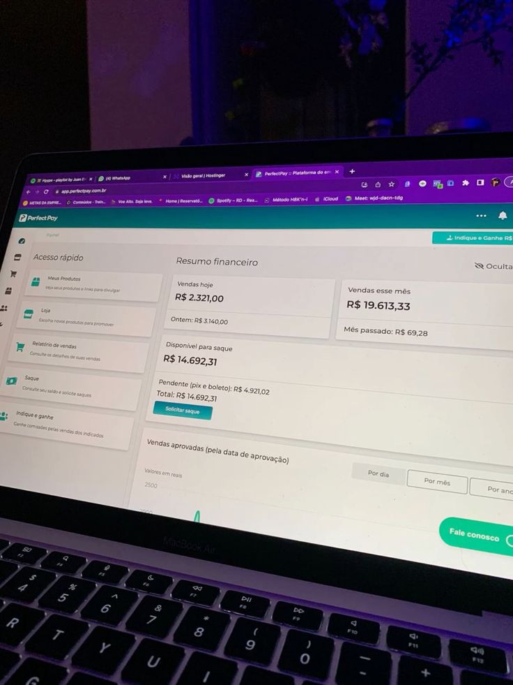 PerfectPay — R$ 19.613 em vendas no mês